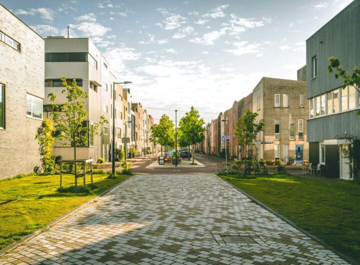 gray brick pathway